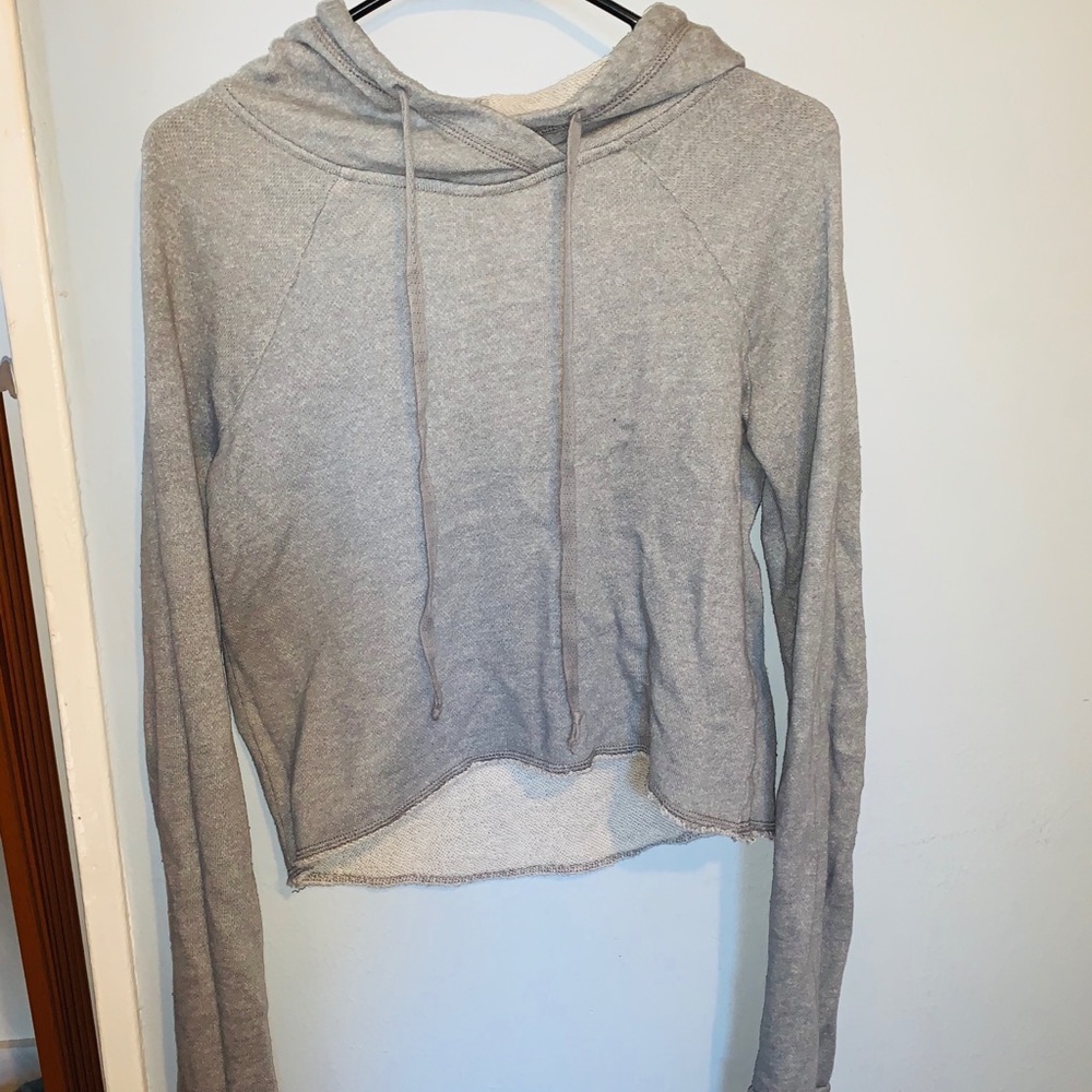 Grey Crop Top Sweater (women’s large)